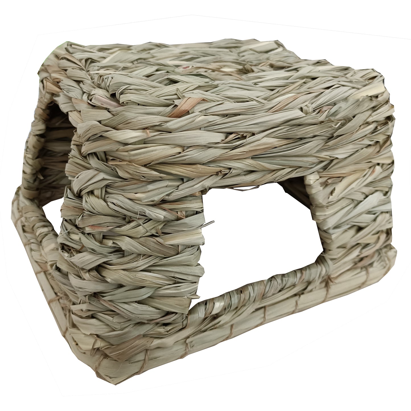 A & E Cages Small Animal Multi-Hole Grass Play Hut Natural Medium 644472001198