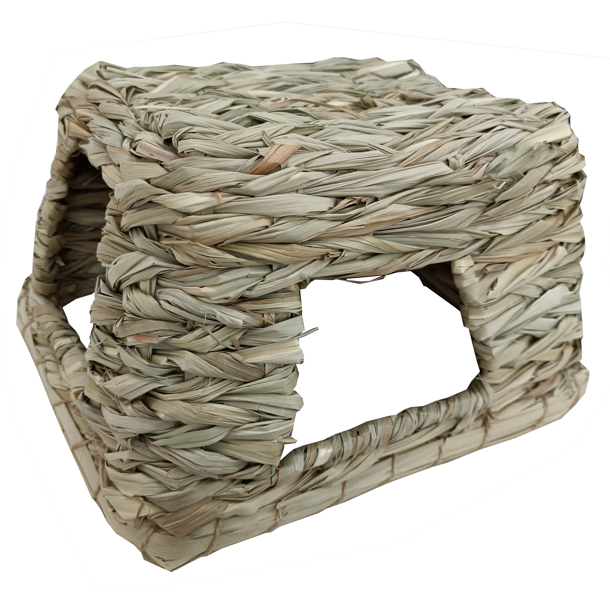 A & E Cages Small Animal Multi-Hole Grass Play Hut Natural Medium 644472001198