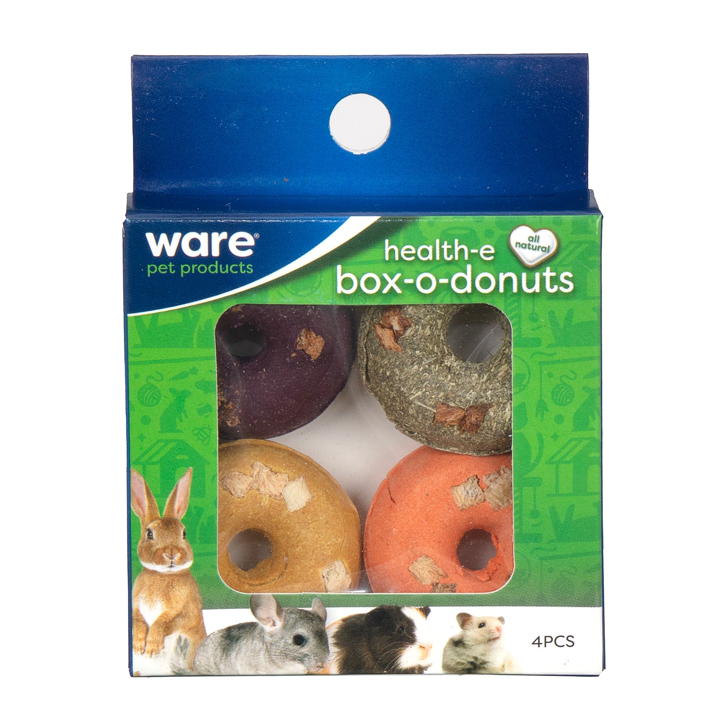 Ware Pet Products Health-e Box-O-Donuts Small Animal Chew Treat 791611131329