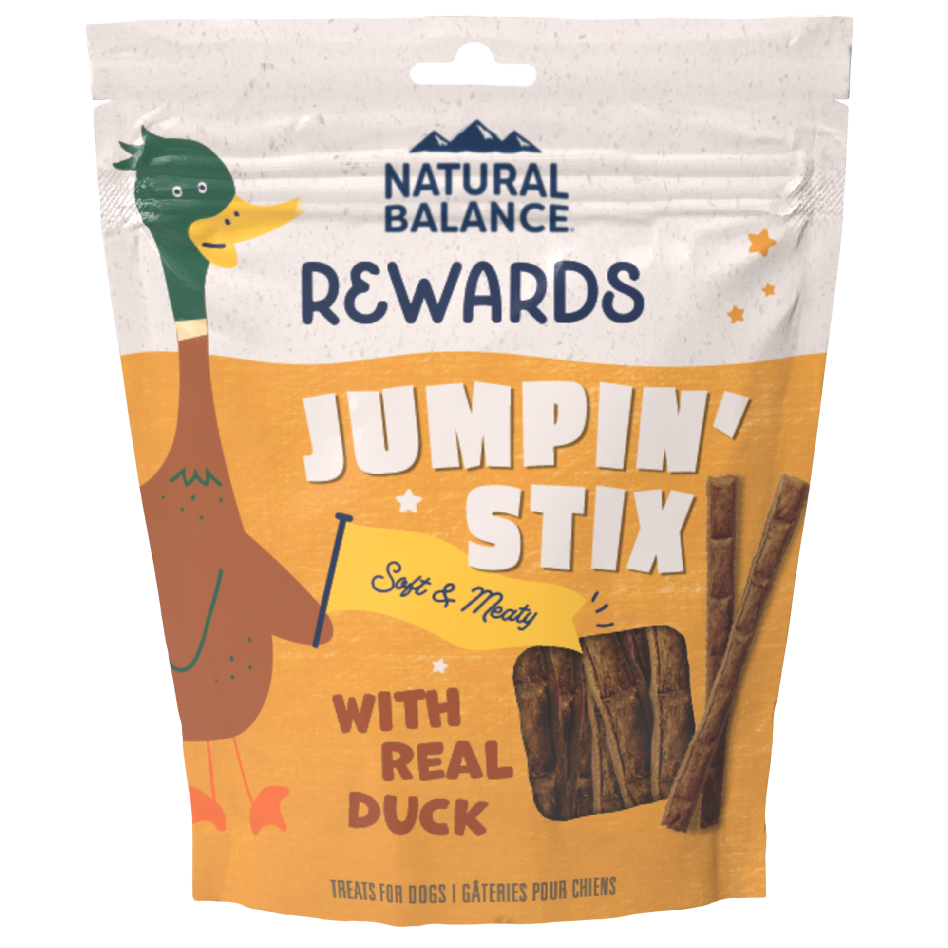 Natural Balance Pet Foods Rewards Jumpin' Stix Soft & Meaty Dog Treats Duck 4 oz 723633014731