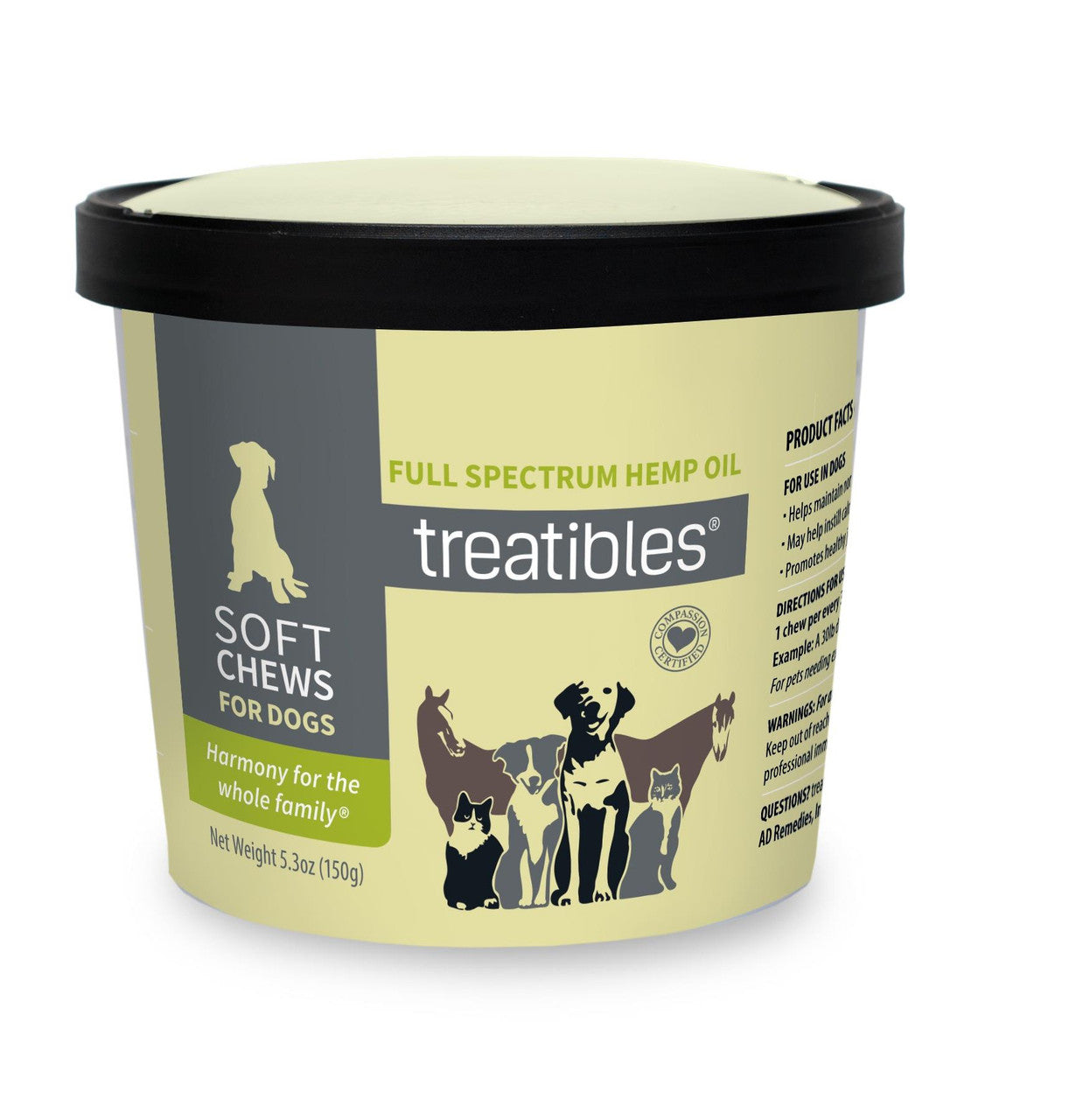 Treatibles Soft Chews for Dogs 60 count {L-1}591021 858085008165