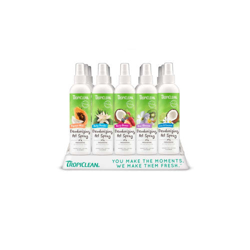 TropiClean 15pc Deodorizing Pet Spray Display - Dog