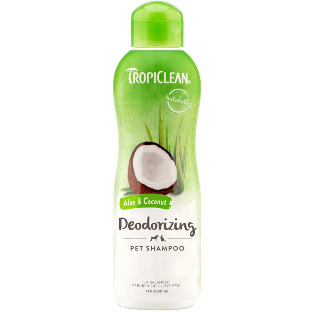 TropiClean Aloe & Coconut Deodorizing Shampoo for Pets 20 fl. oz