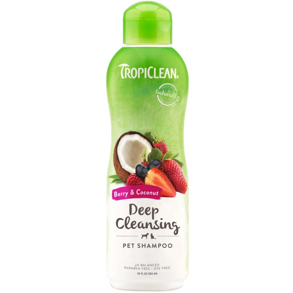 TropiClean Berry & Coconut Deep Cleansing Shampoo for Pets 20 fl. oz