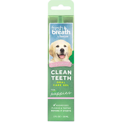 TropiClean Fresh Breath Brushing Dental & Oral Care Gel for Puppies 2 oz - Dog