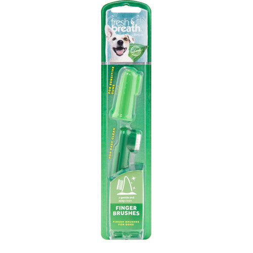 TropiClean Fresh Breath Finger Brushes for Dogs 2 Pack - Dog