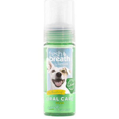 TropiClean Fresh Breath Mint Foam for Dogs 4.5 oz - Dog