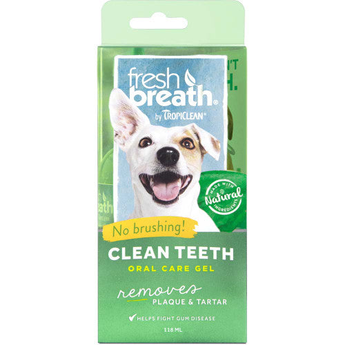 TropiClean Fresh Breath Oral Care Gel for Dogs 4 oz - Dog
