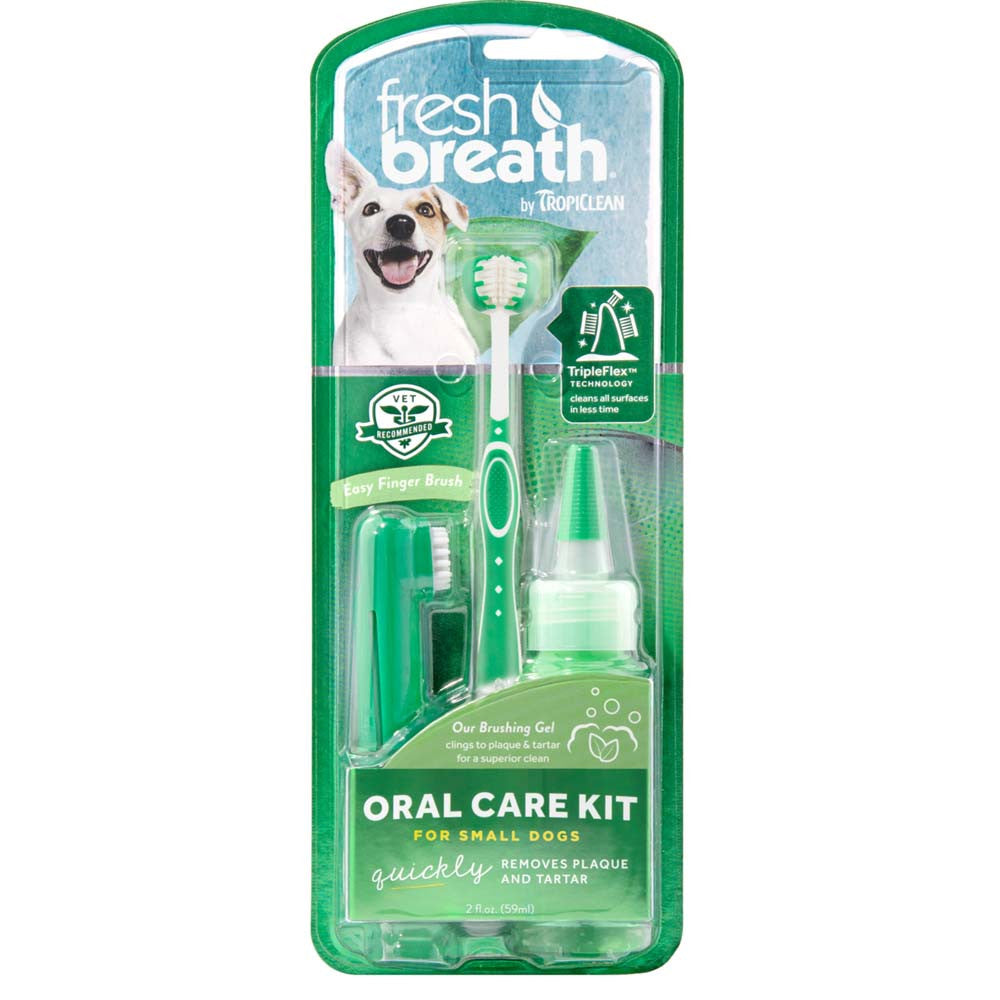 TropiClean Fresh Breath Oral Care Kit for Dogs SM