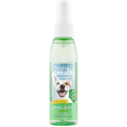 TropiClean Fresh Breath Oral Care Spray for Dogs 4 fl. oz - Dog