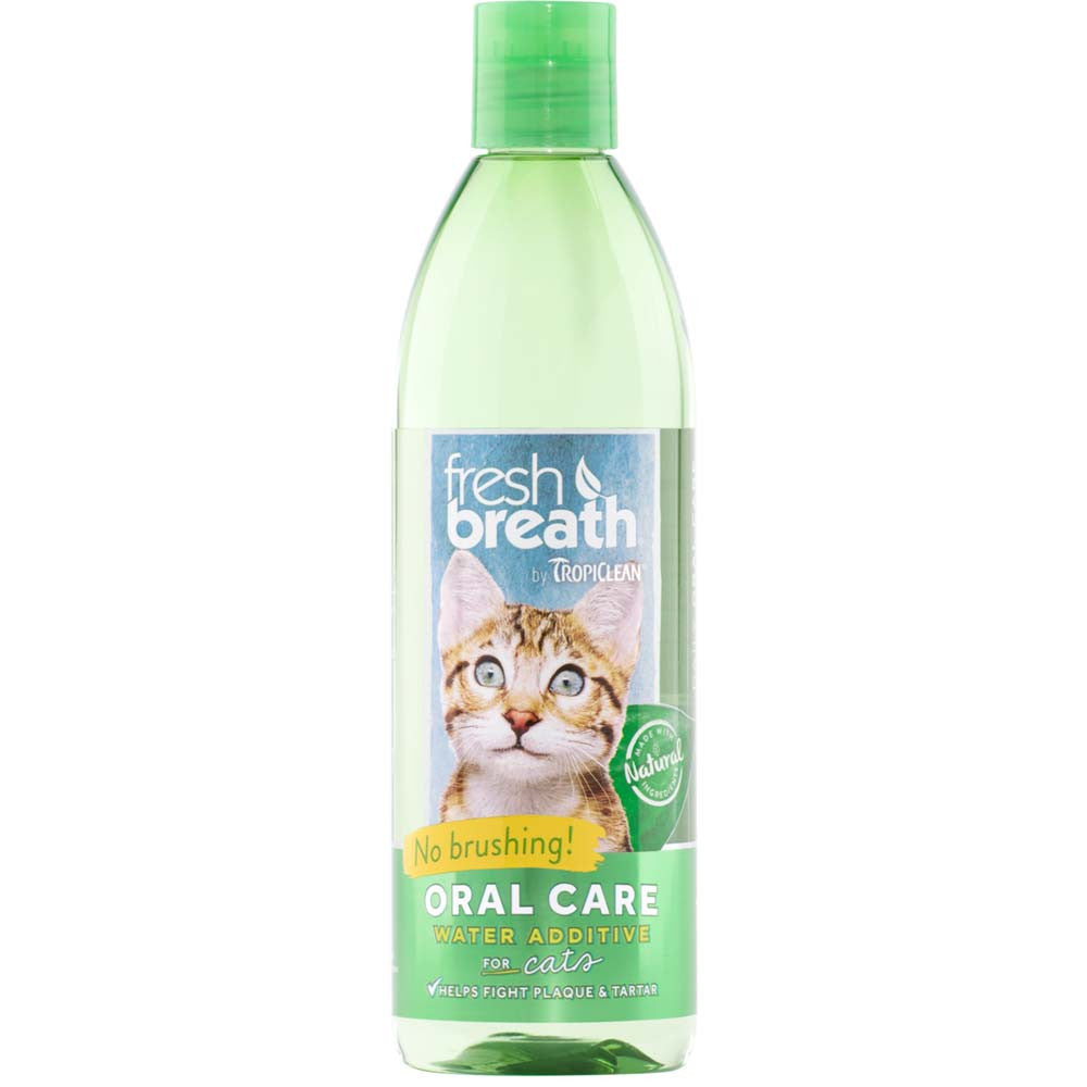 TropiClean Fresh Breath Oral Care Water Additive for Cats 16 Fl. oz
