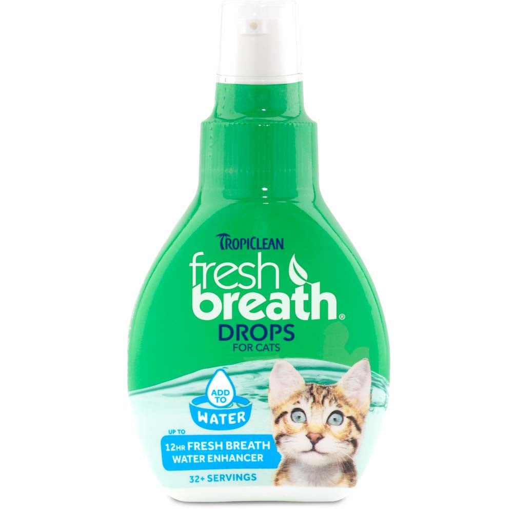 TropiClean Fresh Breath Oral Care Water Additive for Cats 2.2 Fl. oz