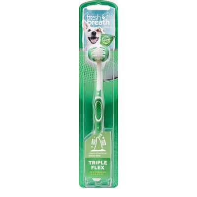 TropiClean Fresh Breath Triple Flex Toothbrush for Dogs LG - Dog