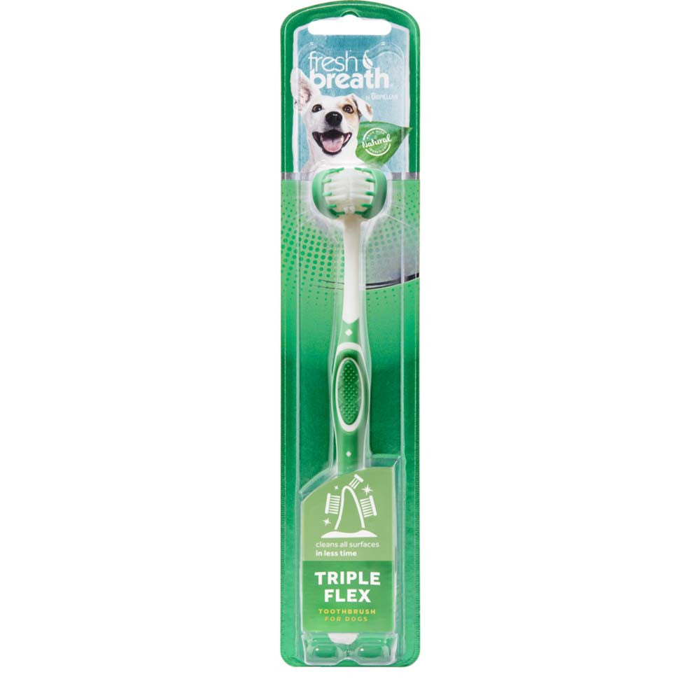 TropiClean Fresh Breath Triple Flex Toothbrush for Dogs LG