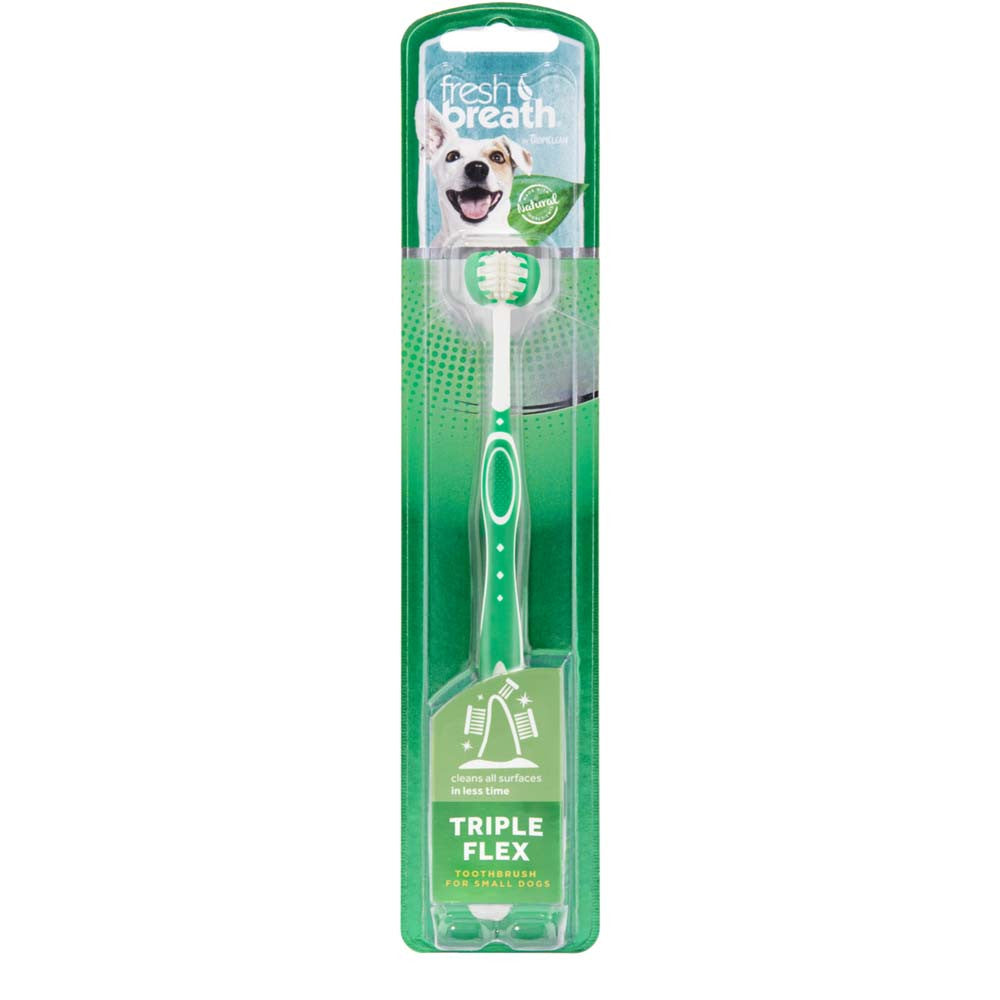 TropiClean Fresh Breath Triple Flex Toothbrush for Dogs SM