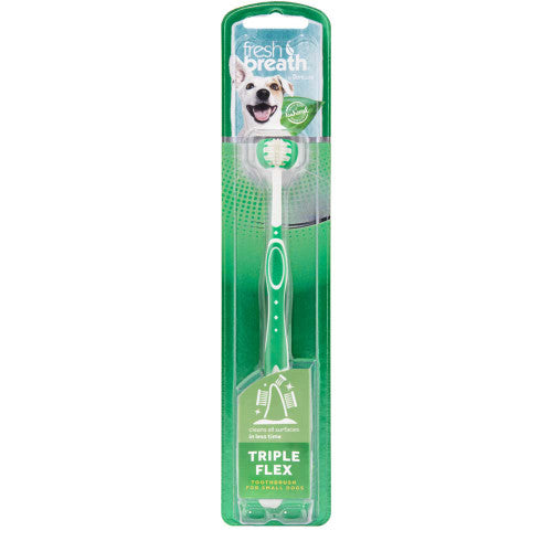 TropiClean Fresh Breath Triple Flex Toothbrush for Dogs SM - Dog