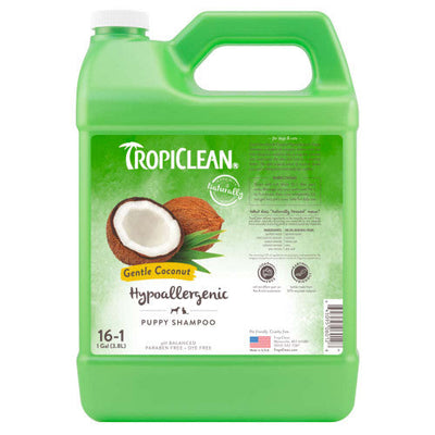 TropiClean Gentle Coconut Hypoallergenic Puppy and Kitten Shampoo 1 gal - Dog