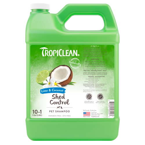TropiClean Lime & Coconut Shed Control Shampoo for Pets 1 gal - Dog