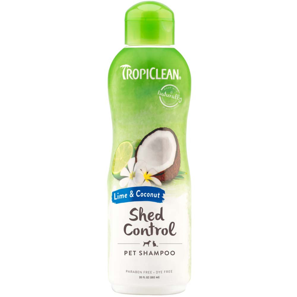 TropiClean Lime & Coconut Shed Control Shampoo for Pets 20 fl. oz