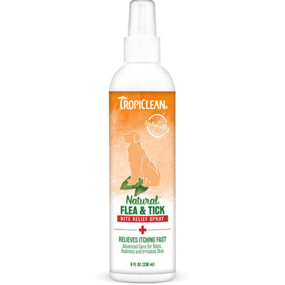 TropiClean Natural Flea & Tick Bite Relief Spray 8 fl. oz - Dog