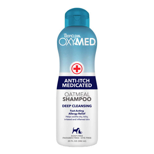 TropiClean OxyMed Medicated Anti Itch Pet Shampoo 20 oz - Dog