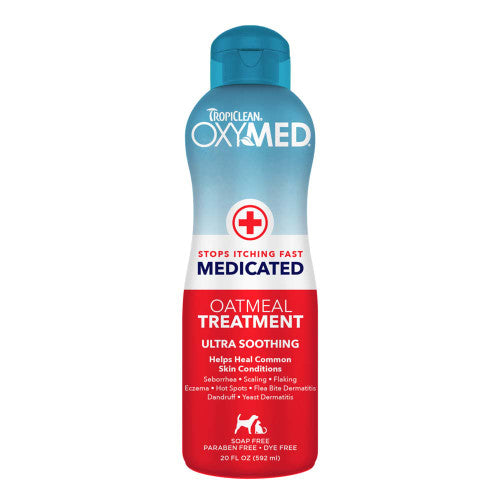 TropiClean OxyMed Medicated Anti Itch Treatment Pet Rinse 20 oz - Dog