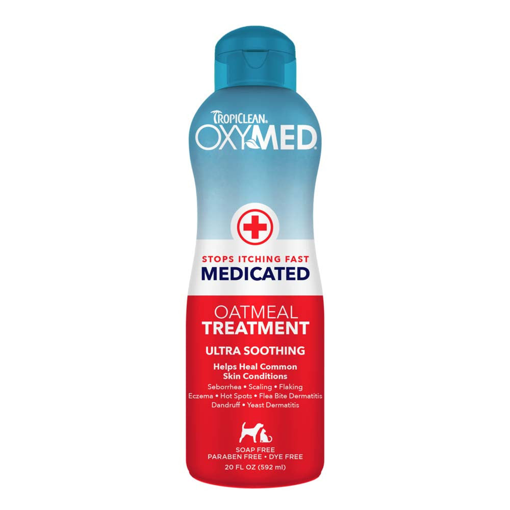 TropiClean OxyMed Medicated Anti Itch Treatment Pet Rinse 20 oz