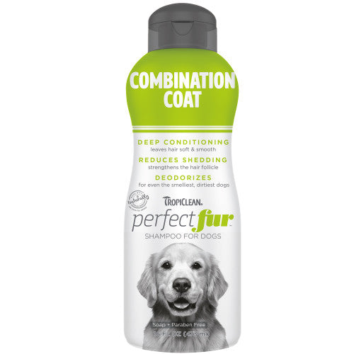 TropiClean PerfectFur Combination Coat Shampoo for Dogs 16oz - Dog