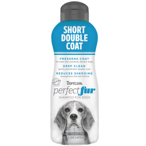 TropiClean PerfectFur Short Double Coat Shampoo for Dogs 16oz - Dog