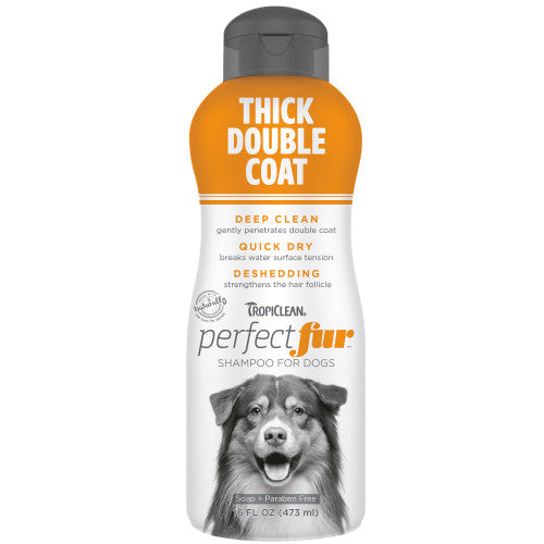 TropiClean PerfectFur Thick Double Coat Shampoo for Dogs 16oz - Dog