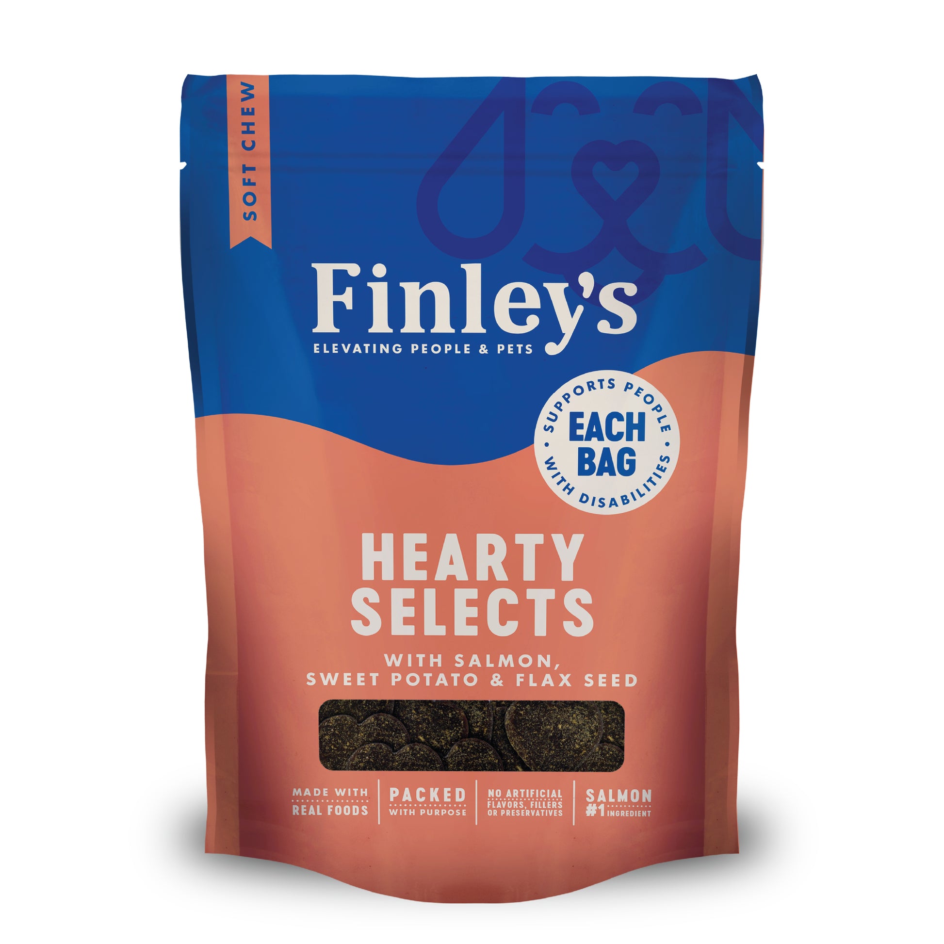 Finley's Barkery Hearty Selects Dog Treats Salmon & Flax 5 oz 850013504718