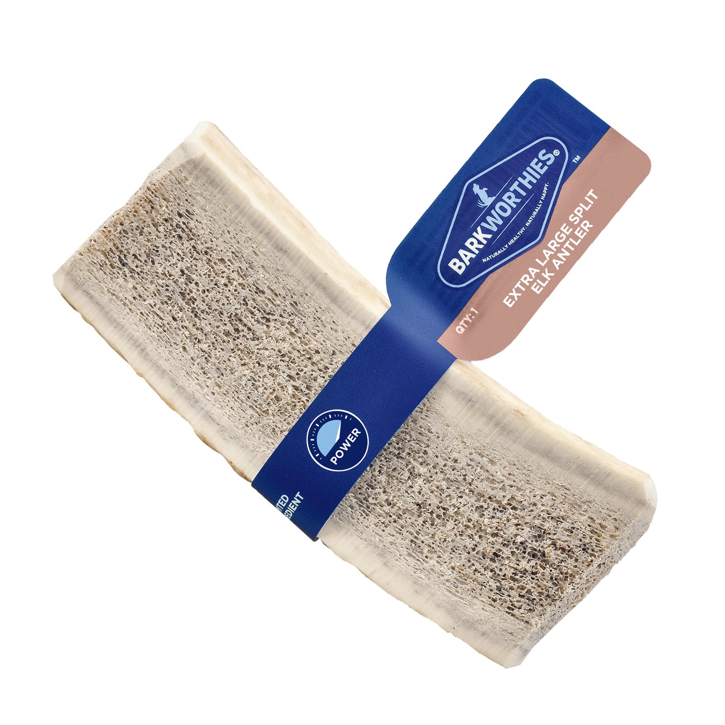 Barkworthies Split Elk Antler Dog Treat X-Large 840139126727