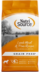NutriSource Grain Free Dry Dog Food Lamb Meal & Peas 4 lb 073893291084