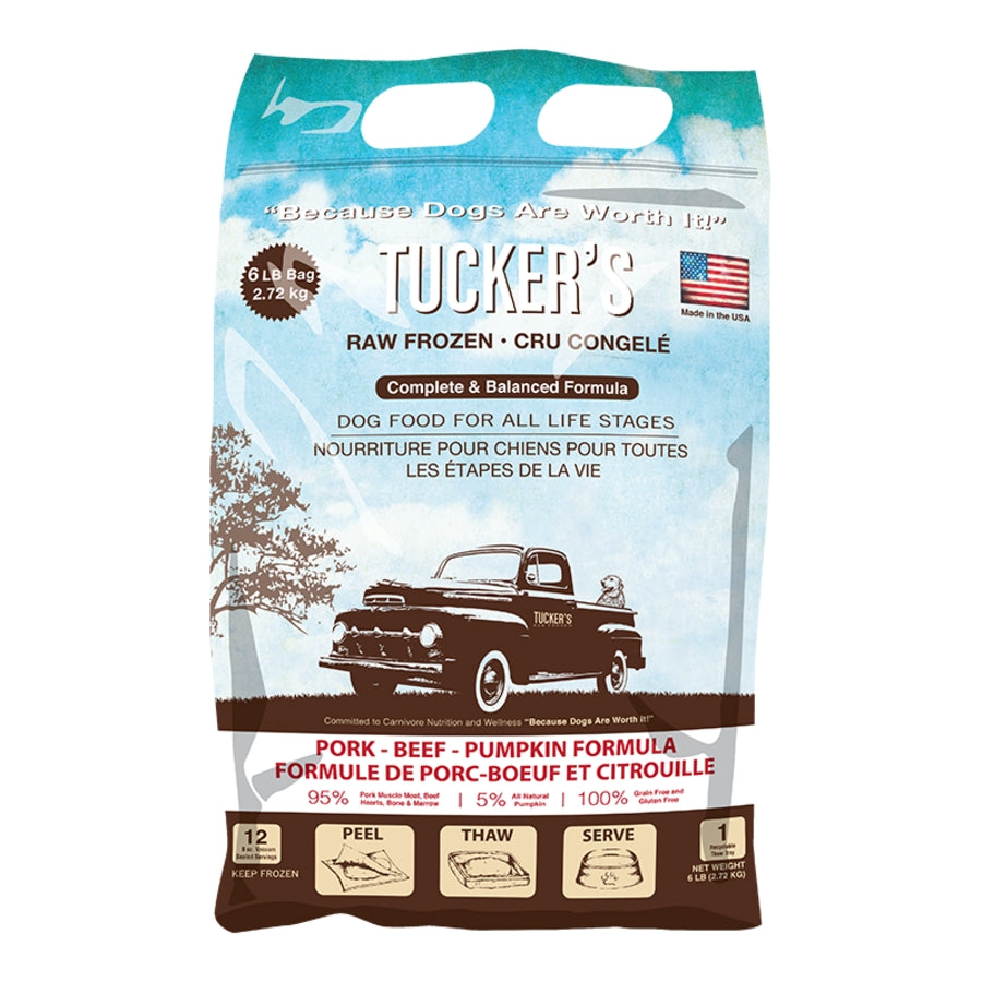 Tucker's Dog Frozen Complete Balance Pork Beef & Pumpkin 6lb {L-x} - SD-5
