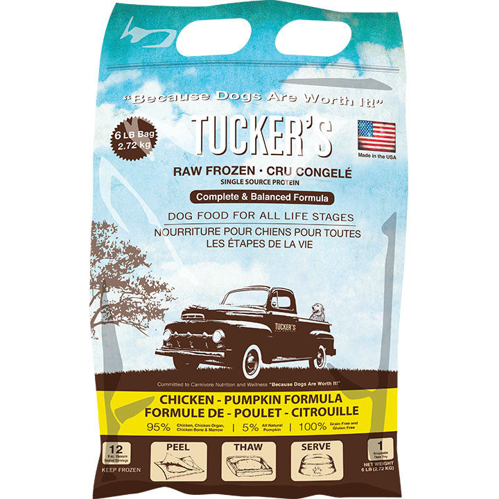 Tuckers Dog Frozen Complete Balance Chicken & Pumpkin 6lb 072635110164