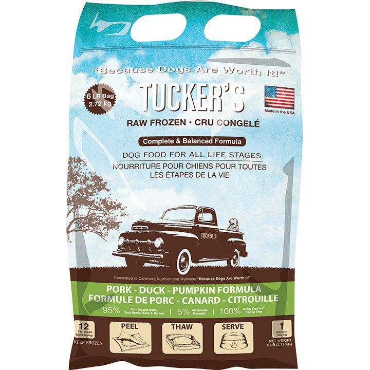 Tuckers Dog Frozen Complete Balance Pork & Duck 6lb 072635110171