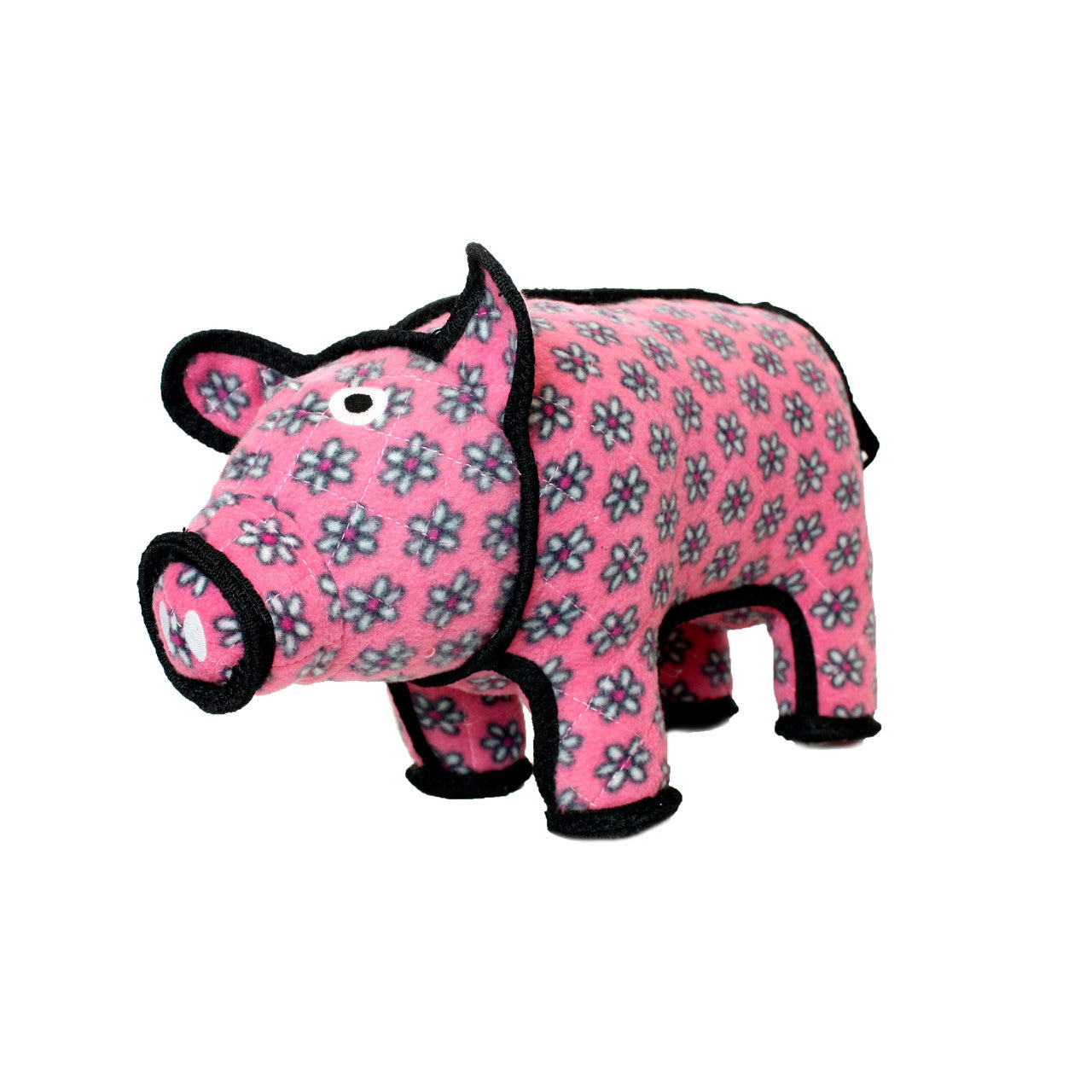 Tuffy Barnyard Pig Durable Dog Toy Pink 14.5in