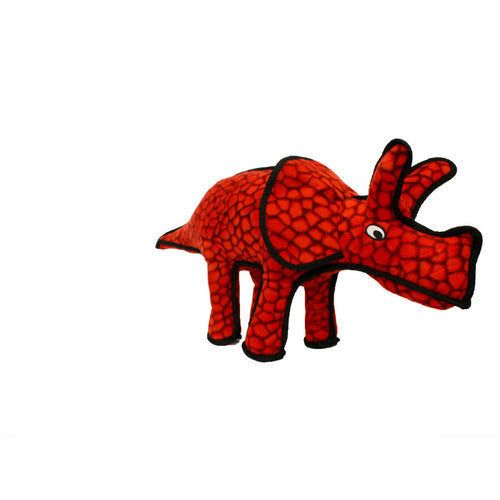 Tuffy Dinosaur Series Dog Toy Triceratops Red 29