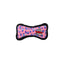 Tuffy Jr Bone Durable Dog Toy Pink Leopard 6.2in