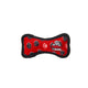 Tuffy Jr Bone Durable Dog Toy Red Paw 6.2in
