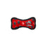 Tuffy Jr Bone Durable Dog Toy Red Paw 6.2in