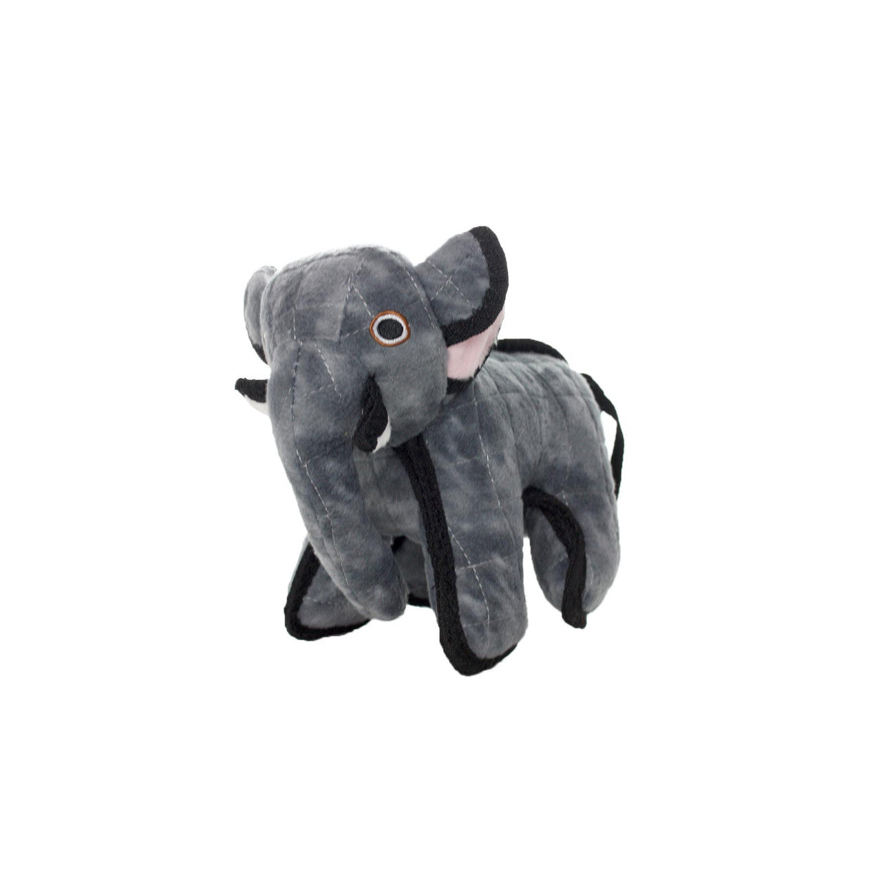 Tuffy Jr Zoo Elephant Durable Dog Toy Gray 10in
