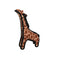 Tuffy Jr Zoo Giraffe Durable Dog Toy Brown 11in