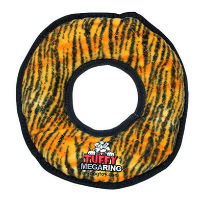 Tuffy Mega Ring Extremely Dog Toy Orange 2 In X 13