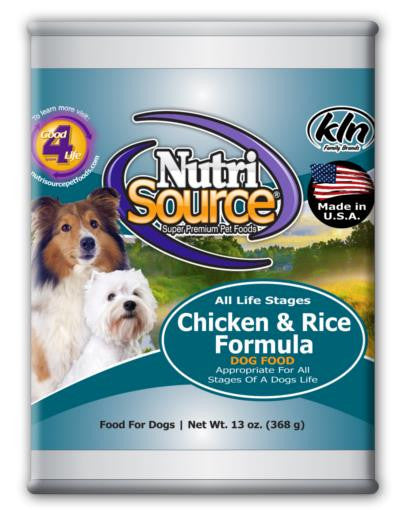 TUFFY'S NutriSource Dog Chicken/Rice Can 12/13OZ {L-1x} 131300 073893020004