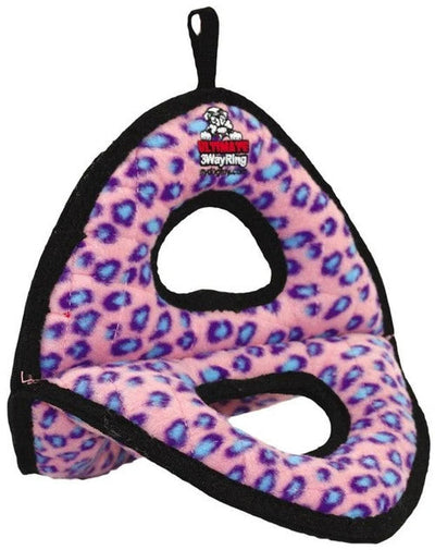 Tuffy Ult 3way Ring Leopard Pnk - Dog