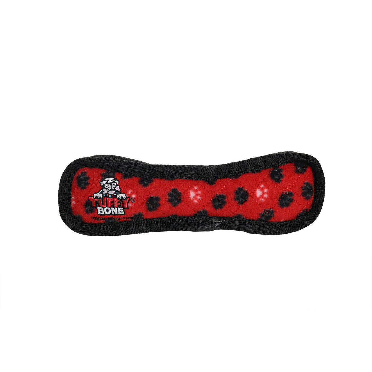 Tuffy Ultimate Bone Durable Dog Toy Red Paw 13in
