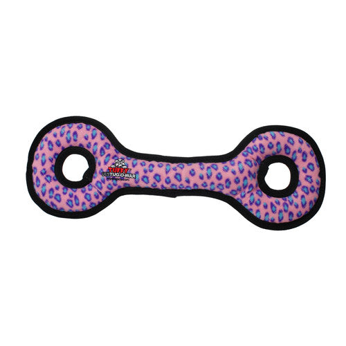 Tuffy Ultimate Tug - O - War Durable Dog Toy Pink Leopard 22in