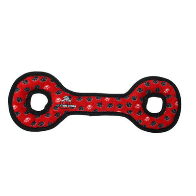 Tuffy Ultimate Tug - O - War Durable Dog Toy Red Paw 22in