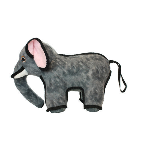Tuffy Zoo Elephant Durable Dog Toy Gray 15in